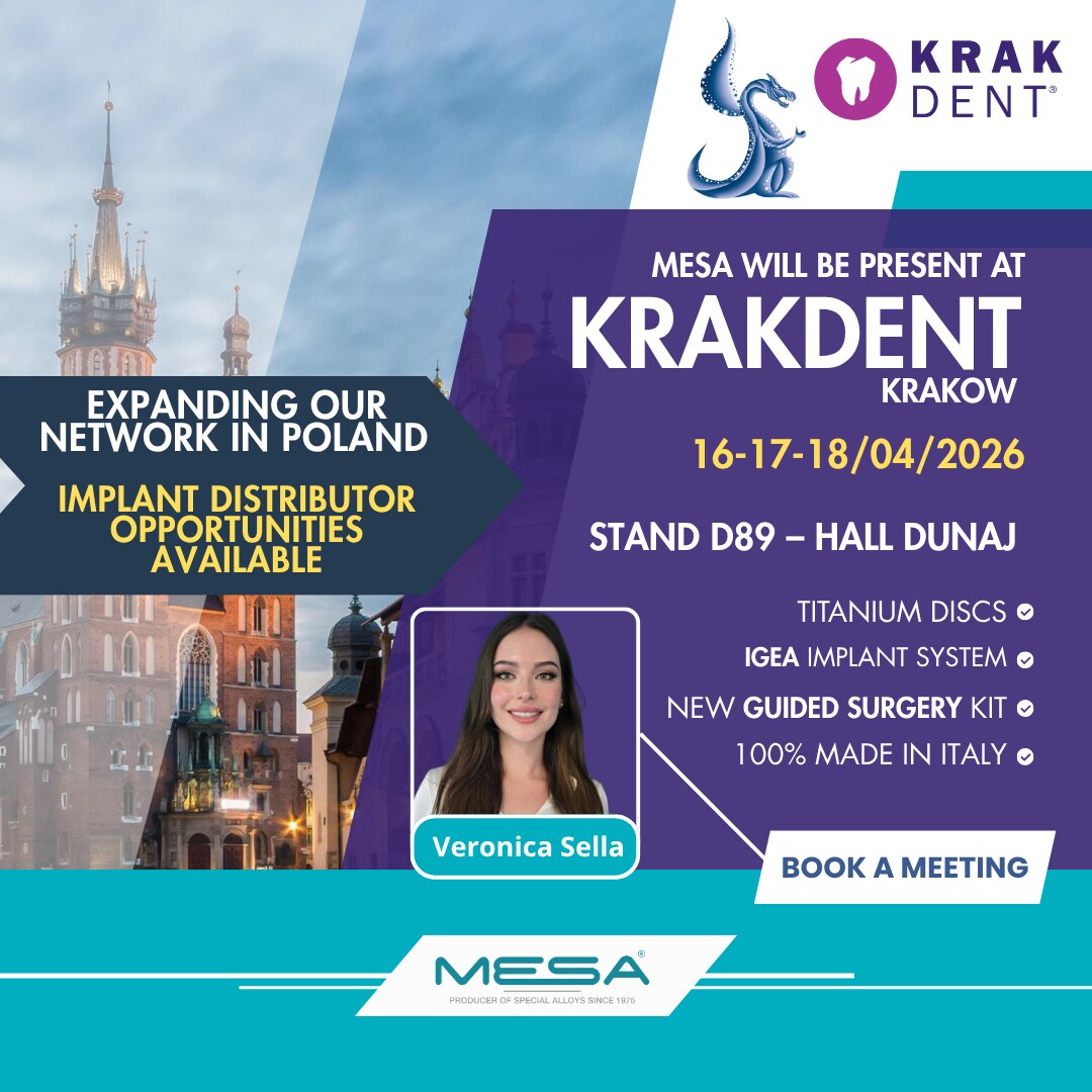 Krakdent dental exhibition — Mesa Italia dental alloys and implant systems